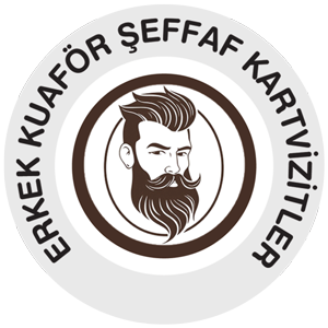 erkek kuaförü şeffaf kartvizit